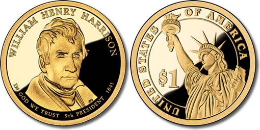 2009 William Henry Harrison Presidential $1 Coin