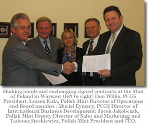 PCGS and Polish Mint Exchanging Contracts