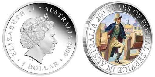 Australia Isaac Nichols 200 Postal Service Silver Proof Coin