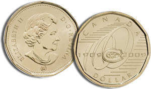 Centennial of the Montreal Canadiens One-Dollar Coin
