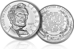 Lincoln Silver Dollar Uncirculated Coin