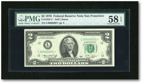 $2 1976 Federal Reserve Note