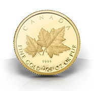 2009 1/25-Oz Red Maple Gold Coin 