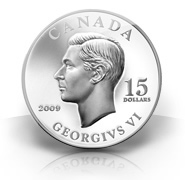 2009 $15 King George VI Sterling Silver Coin