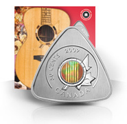 2009 50-Cent Triangle Coin - Six String Nation Guitar 
