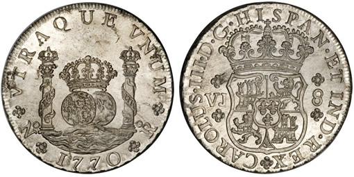 Colombian 1770 Pillar Dollar