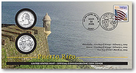 Puerto Rico Official First Day Coin Cover