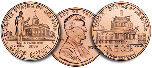 2009 Lincoln Pennies: Professional Life and Presidency Designs