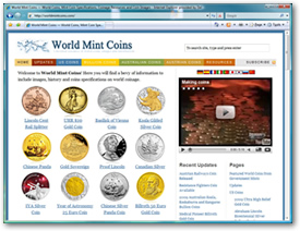 World Mint Coins Web site
