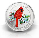 25-Cent Coloured Coin – Northern Cardinal (2008)