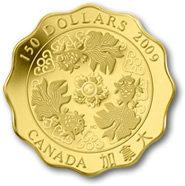 2009 Blessings of Wealth $150 Canadian Gold Coin