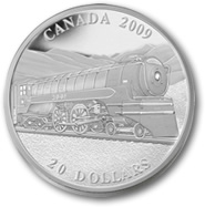2009 Great Canadian Locomotives Series Jubilee $20 Silver Coin