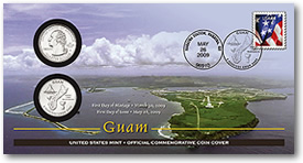 Guam Official First Day Coin Cover