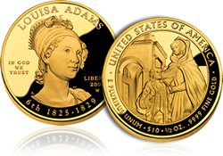 Louisa Adams First Spouse Gold proof coin