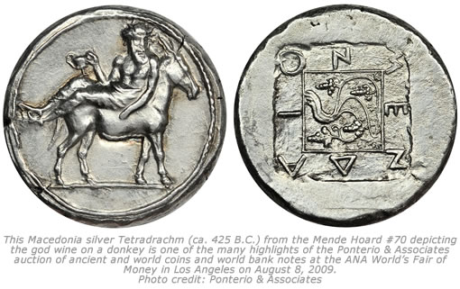 Macedonia Mende silver Tetradrachm