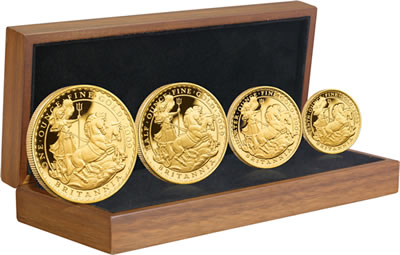 Royal Mint 2009 Britannia Gold Proof Four-Coin Set