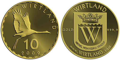 Wirtland Crane Cybercountry Gold Coin