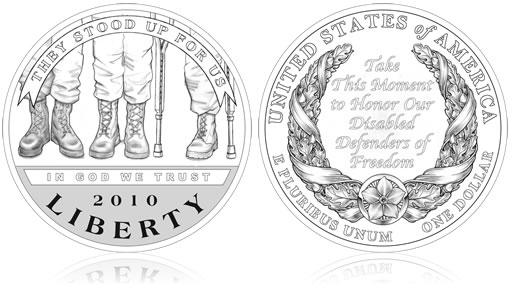 2010 American Veterans Disabled for Life Commemorative Coin Designs