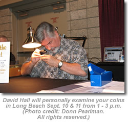 David Hall looks at visitor's coin