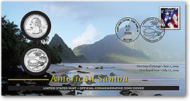 American Samoa Official First Day Coin Cover