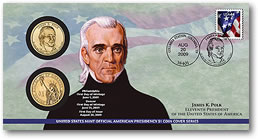 James K. Polk Presidential Dollar Coin Cover