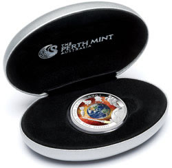 Presentation case for 2009 First Man On The Moon 2009 Silver Proof Orbital Coin
