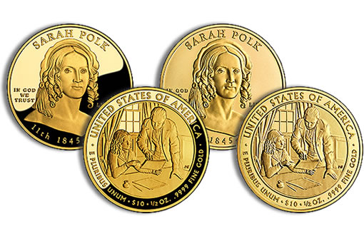Sarah Polk First Spouse Gold Coins 