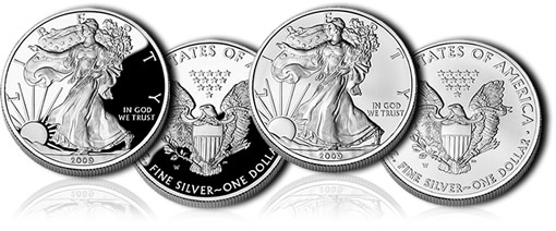 2009 Proof and Uncirculated American Silver Eagle Coins