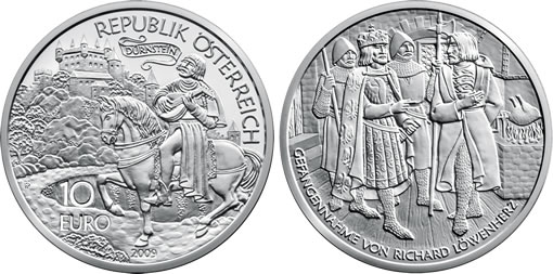 Austria 10€ Richard the Lionheart Silver Coin