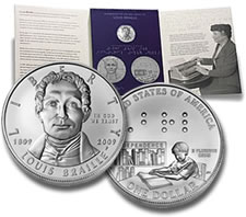 US Mint Braille Education Set with Coin