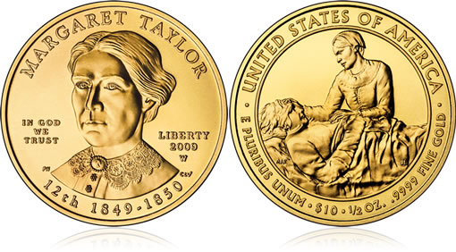 Uncirculated Margaret Taylor First Spouse Gold Coin