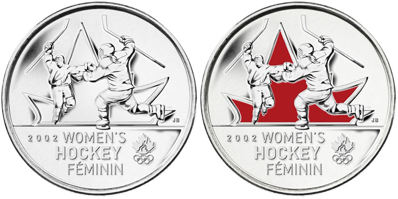 2009 Petro Canada Sport Card Canadian women's ice hokey team 25 cents 
