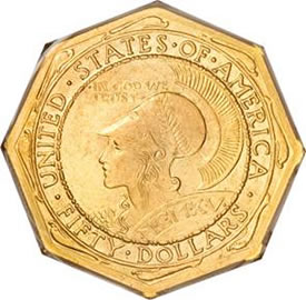 1915-S Pan-Pac $50 Octagonal