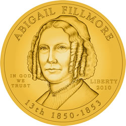 Abigail Fillmore First Spouse Gold Coin Obverse Design