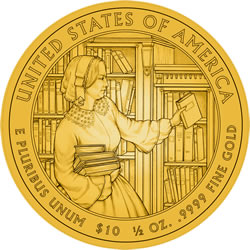 Abigail Fillmore First Spouse Gold Coin Reverse Design