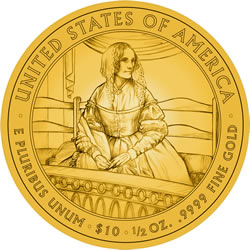 Jane Pierce First Spouse Gold Coin Reverse Design