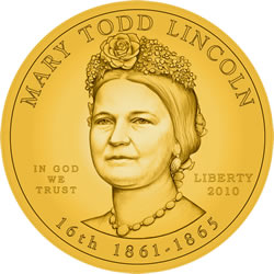 Mary Lincoln First Spouse Gold Coin Obverse Design