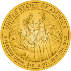 Mary Lincoln First Spouse Gold Coin Reverse Design
