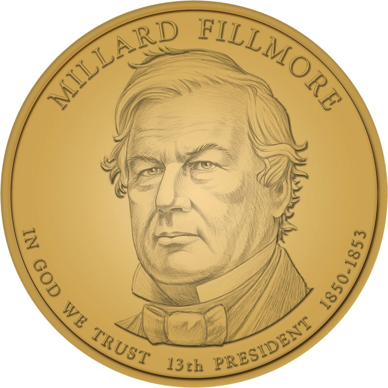 2010- P&D  BU 2 coins Millard Fillmore US Presidential One Dollars 