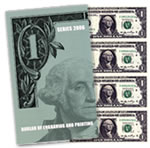 Series 2006 $1 Uncut Currency Sheet