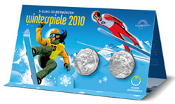 Austria 2010 Winter Games Coins Packaging