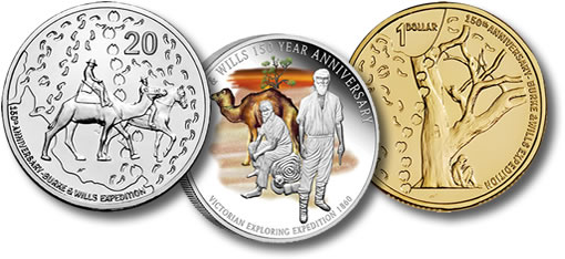 Burke & Wills Expedition Anniversary Australian Coins
