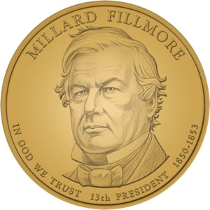 Millard Fillmore Presidential Dollar Design Image