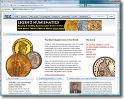 PCGS Million Dollar Coin Club Website