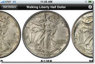 PCGS Photograde on iPhone, Walking Liberty Half Dollars
