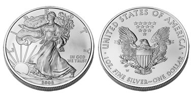 U.S. American Eagle one-ounce silver coin