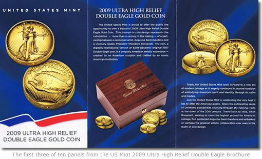 2009 Ultra High Relief Double Eagle Gold Coin brochure