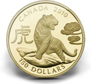 $150 Fine Gold Year of the Tiger Coin