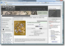 Heritage Auctions Web site