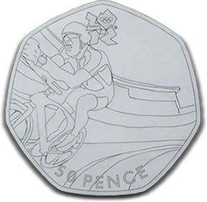 Theo Crutchley-Mack Designed Olympic Cycling 50p Coin